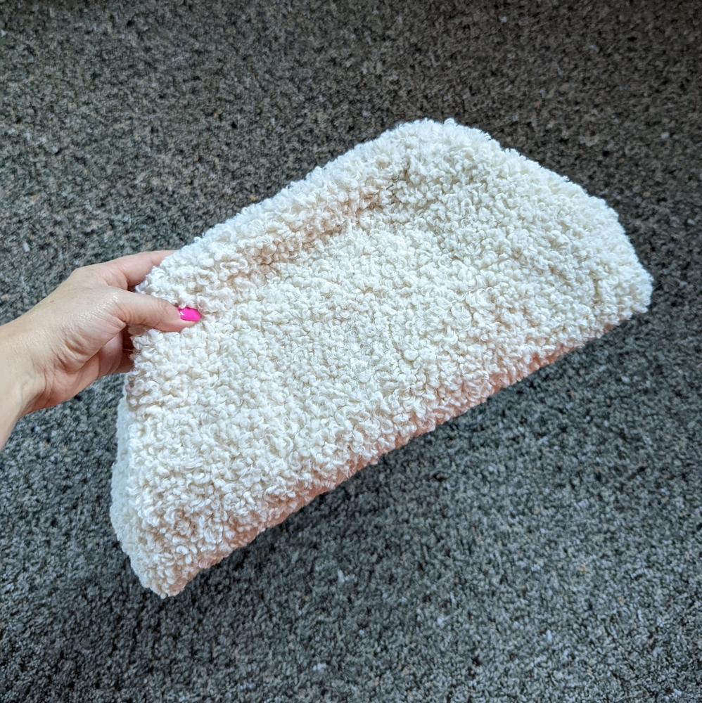 COS Cream Sherpa Clutch